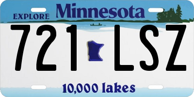 MN license plate 721LSZ