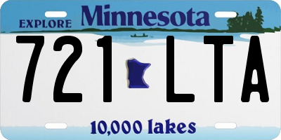 MN license plate 721LTA