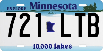 MN license plate 721LTB