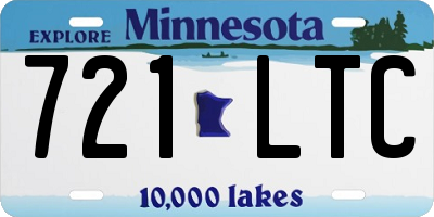MN license plate 721LTC
