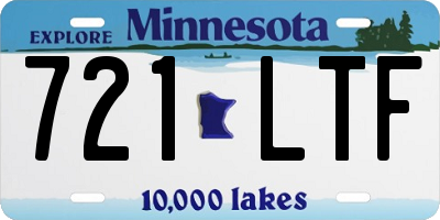 MN license plate 721LTF