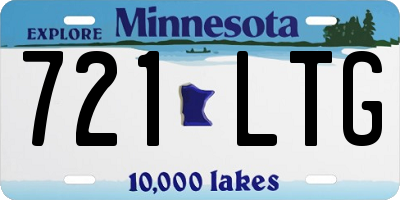 MN license plate 721LTG