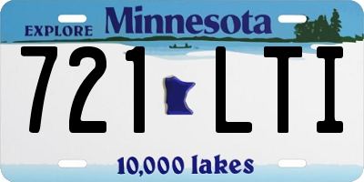 MN license plate 721LTI
