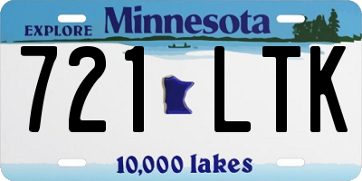 MN license plate 721LTK