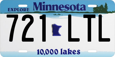 MN license plate 721LTL
