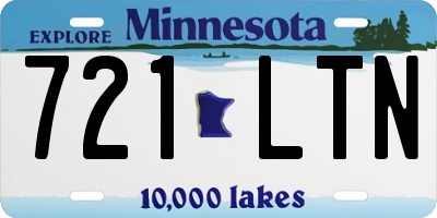MN license plate 721LTN