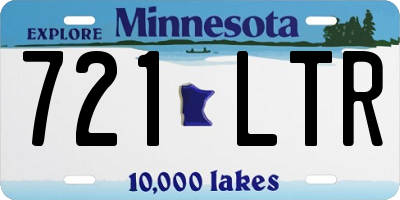 MN license plate 721LTR