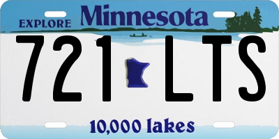 MN license plate 721LTS
