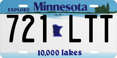MN license plate 721LTT