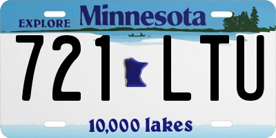 MN license plate 721LTU