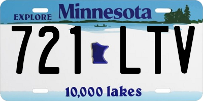 MN license plate 721LTV