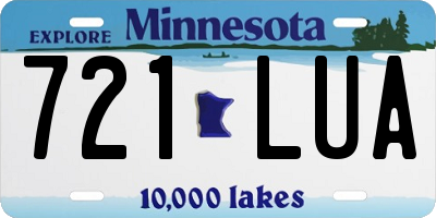 MN license plate 721LUA