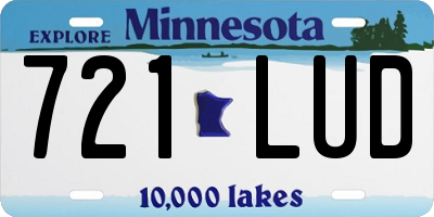 MN license plate 721LUD