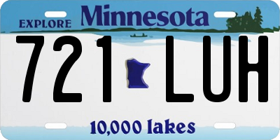 MN license plate 721LUH
