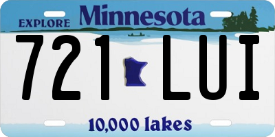 MN license plate 721LUI