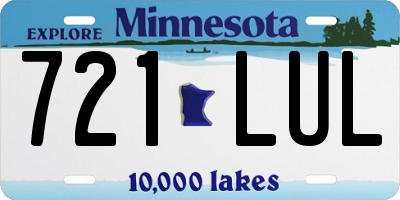 MN license plate 721LUL