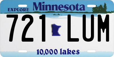 MN license plate 721LUM