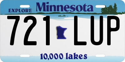 MN license plate 721LUP