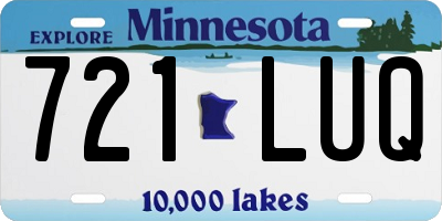 MN license plate 721LUQ