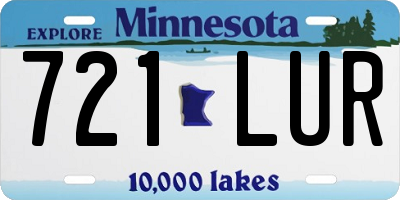 MN license plate 721LUR