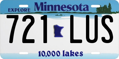 MN license plate 721LUS