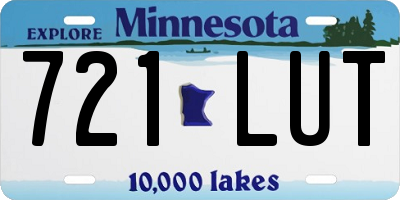 MN license plate 721LUT