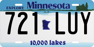 MN license plate 721LUY