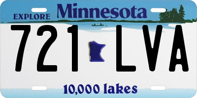 MN license plate 721LVA
