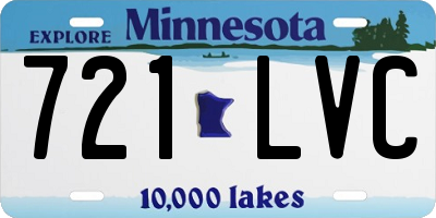 MN license plate 721LVC