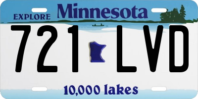 MN license plate 721LVD
