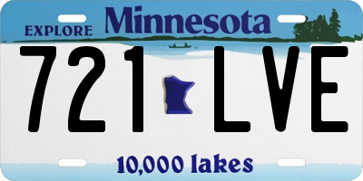 MN license plate 721LVE