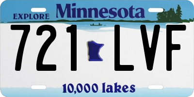 MN license plate 721LVF