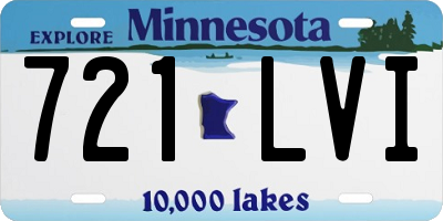 MN license plate 721LVI