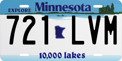MN license plate 721LVM