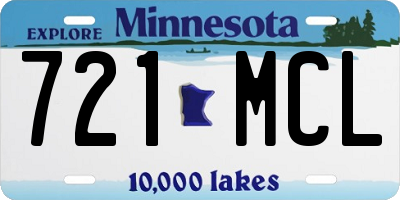MN license plate 721MCL