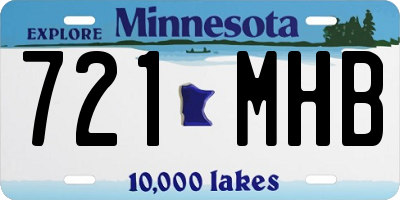 MN license plate 721MHB
