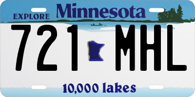 MN license plate 721MHL