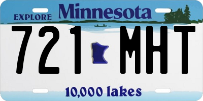 MN license plate 721MHT