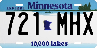 MN license plate 721MHX