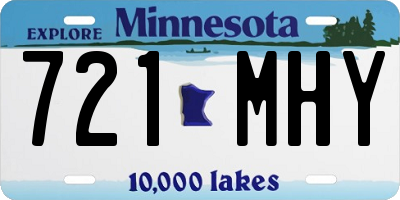 MN license plate 721MHY