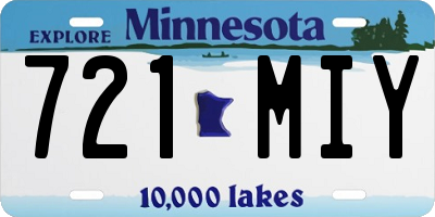 MN license plate 721MIY