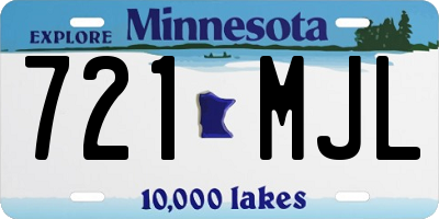 MN license plate 721MJL