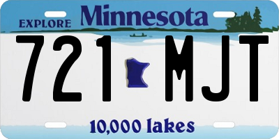 MN license plate 721MJT