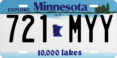 MN license plate 721MYY
