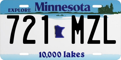 MN license plate 721MZL