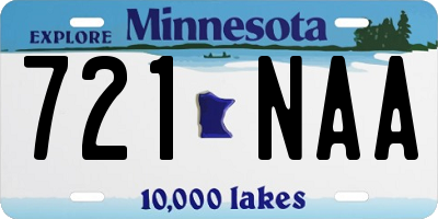 MN license plate 721NAA
