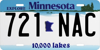 MN license plate 721NAC
