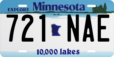 MN license plate 721NAE