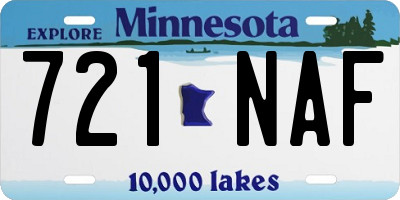 MN license plate 721NAF