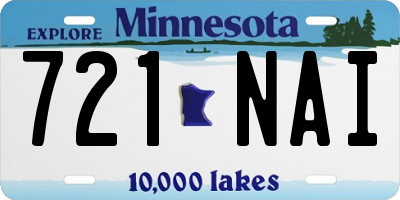 MN license plate 721NAI